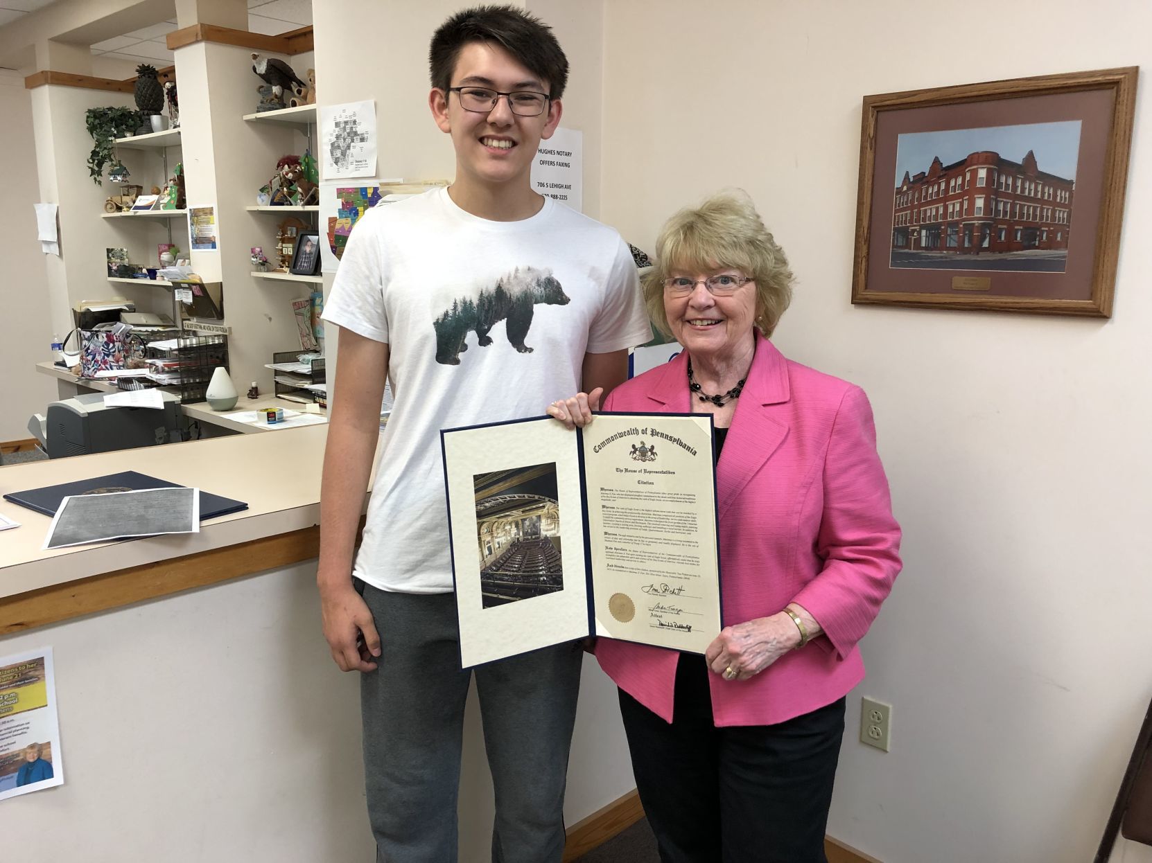 Recognizing an Eagle Scout achievement